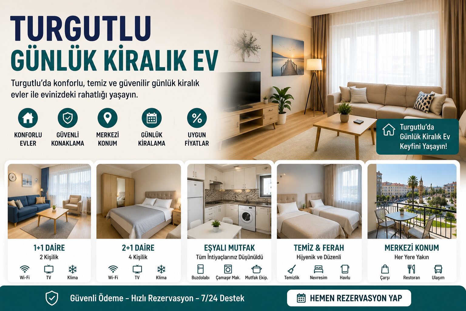 Manisa Günlük Kiralık Ev